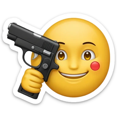 Emoji con pistola  sticker