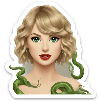 Taylor Swift with snake reputation sticker