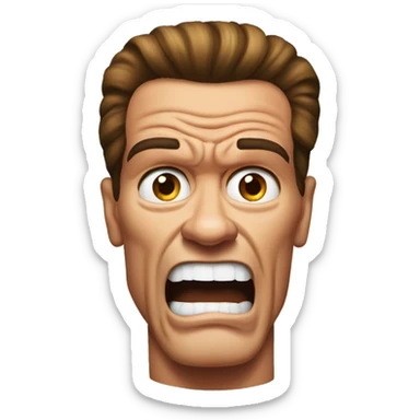 Scared Arnold Schwarzenegger  sticker