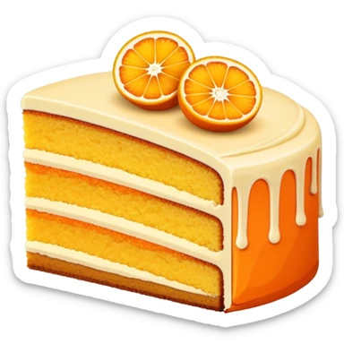 Orange fall cake sticker