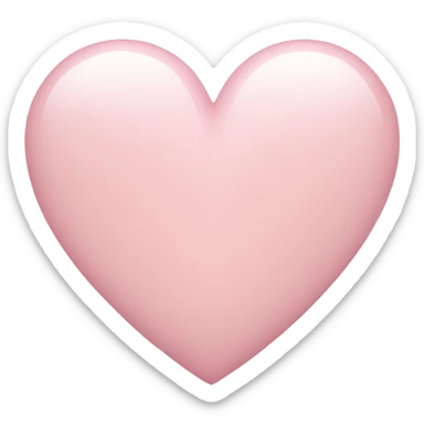 light pink heart  sticker
