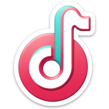 Logo de verificación de tík tok con ✔️ de color blanco sticker