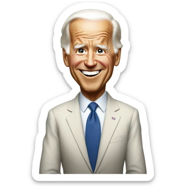 Mischievous Biden sticker