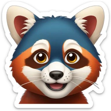 Red panda face sticker