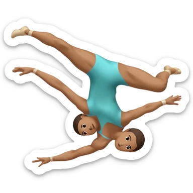 gymnast flip / cartwheel action sticker