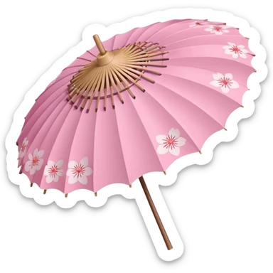 A cute Sakura parasol  sticker