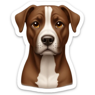 Staffordshire dog all brown sticker