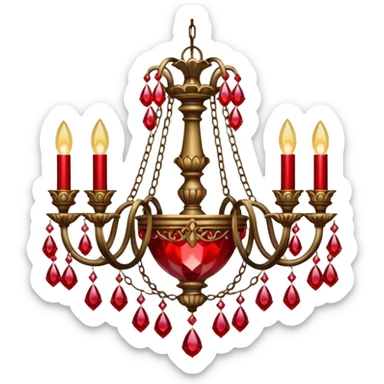 chandelier red sticker