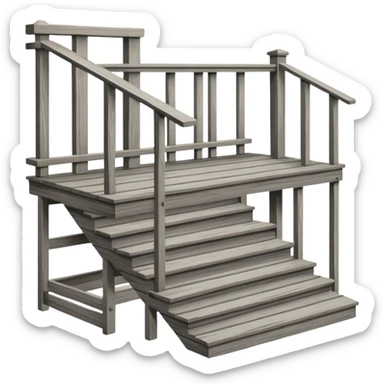 Wooden balcony sticker