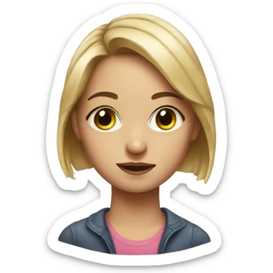 realistic portrait of a girl sticker