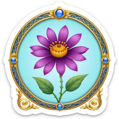 flower tarot sticker