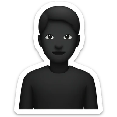 Black silhouette sticker
