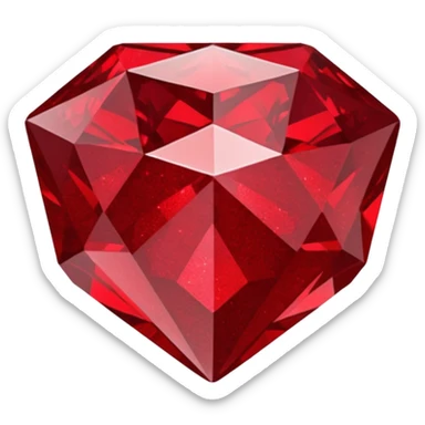 red glitter ruby sticker