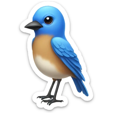 Blue bird sticker
