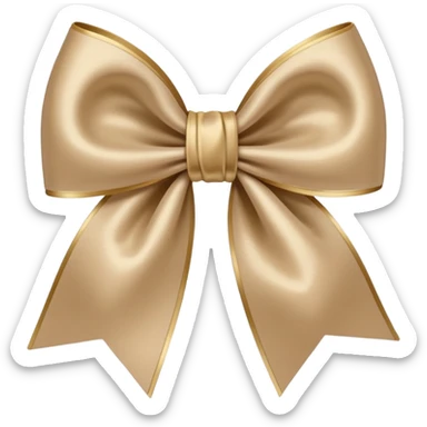 Beige bow  sticker