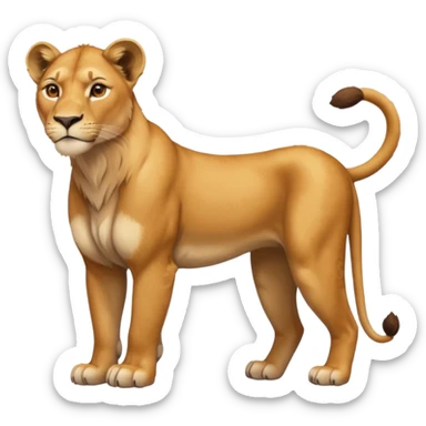 in lion family, only mother., full body sticker