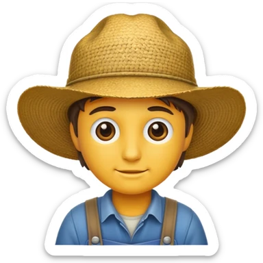 farmer hat sticker