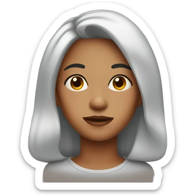 Woman with acne sticker