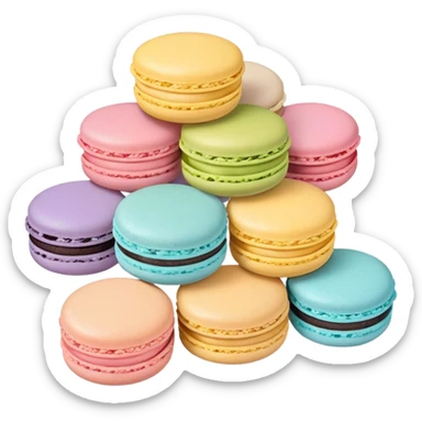macaron in the style of windows/microsoft emojis sticker