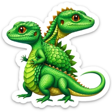 Lizard wearing a dress sticker