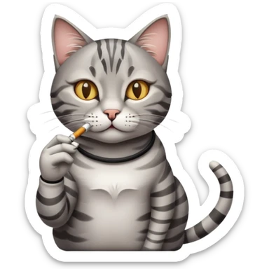 Chat qui fume sticker