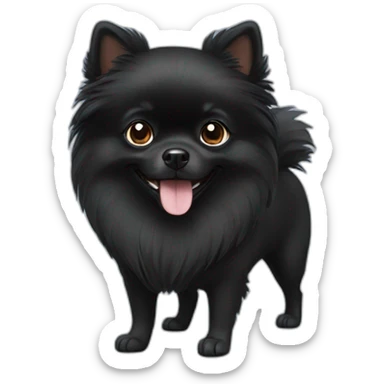 Black Pomeranian sticker