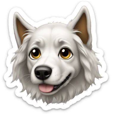 rock music dog sticker