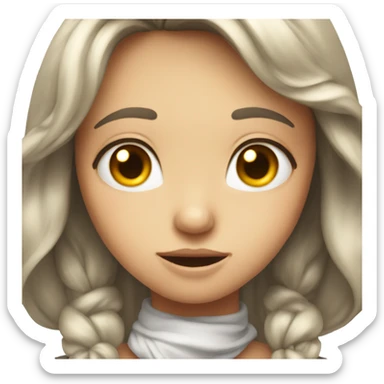 A bow on the throat sticker