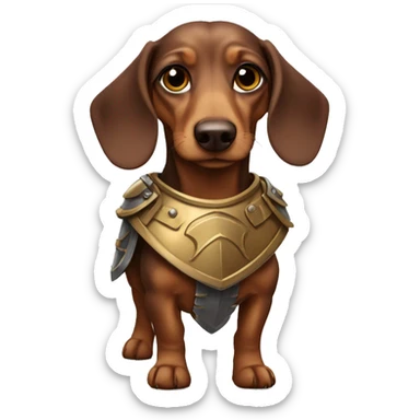 A dachshund gladiator  sticker
