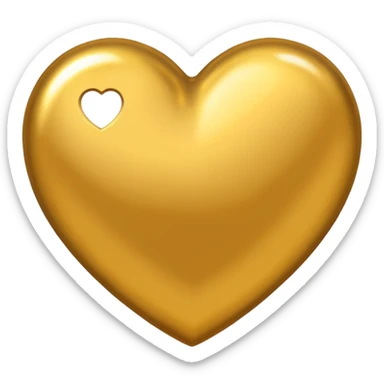 coração dourado sticker