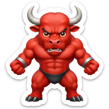 A dangerous bull symbol sticker