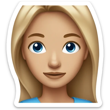 stunning tan girl light brown hair blue eyes sticker