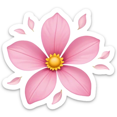 Light pink flower petals falling gently in the wind sticker