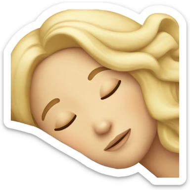 Sleeping blonde girl sticker