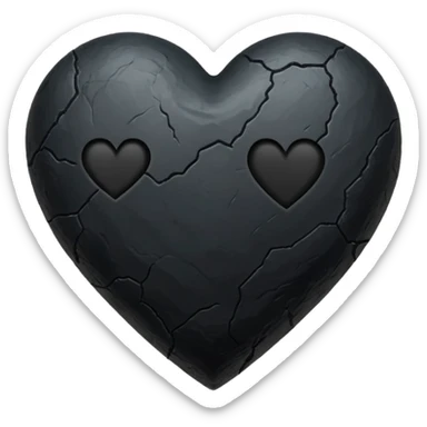 black heart with a grunge texture sticker