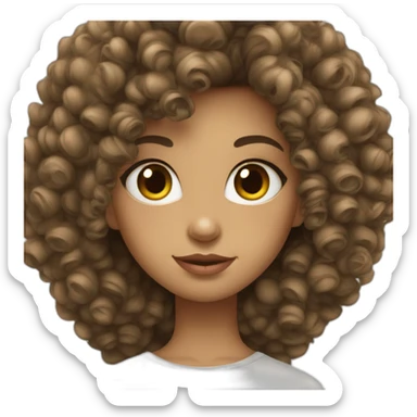 Fille cheveux affro metice clrai yeux asiat sticker