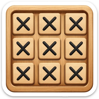 tic tac toe square 3 squares by 3 squares  sticker