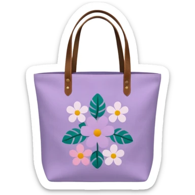 light purple tote bag sticker