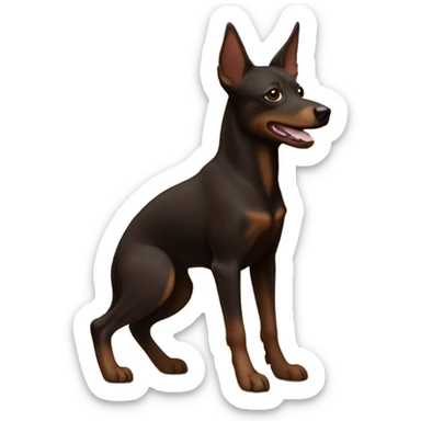 outdoor australian kelpie dark chocolate color sticker
