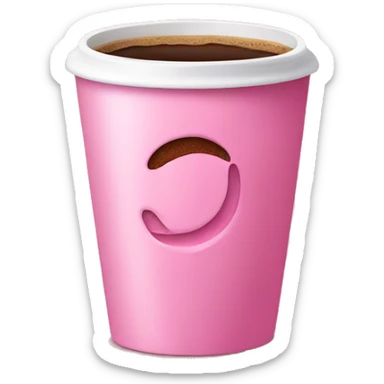 Pink coffee sticker