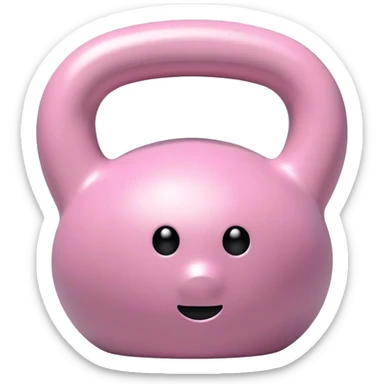 Pastel pink kettlebell sticker