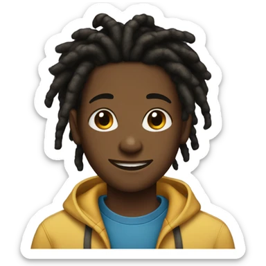 Black 14 year old black boy with dread locks sticker