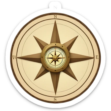 Compass and square sticker