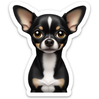 all black small chihuahua sticker