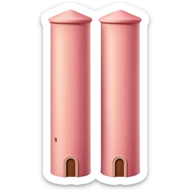 two towers of bologna, one higher than the other sticker