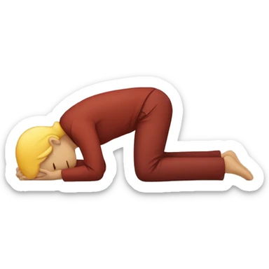 Person lying down face down sticker