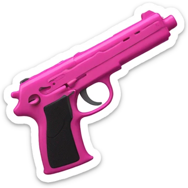 Pink gun  sticker