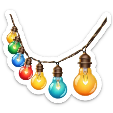 Foco de luces navideñas sticker