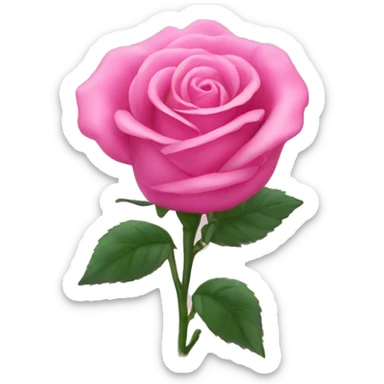 Pink rose with a bow  sticker