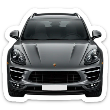 black porsche macan turbo sticker